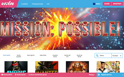 Anteprima di Evolve Casino